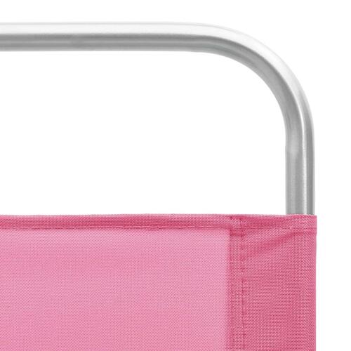 Foldbare strandstole 2 stk. stof pink