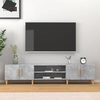 Tv-bord 180x31,5x40 cm konstrueret træ betongrå