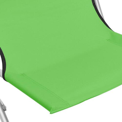 Foldbare strandstole 2 stk. stof grøn