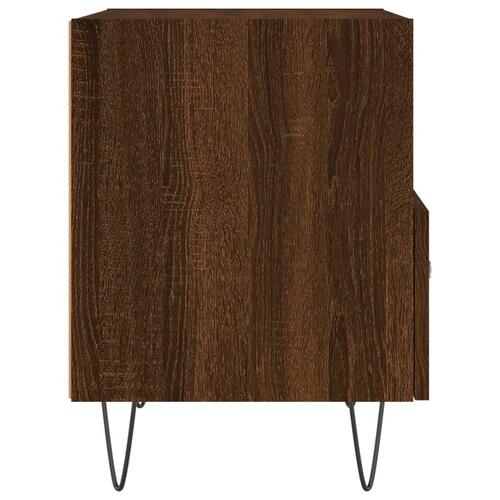 Sengeborde 2 stk. 40x35x47,5 cm konstrueret træ brunt egetræ