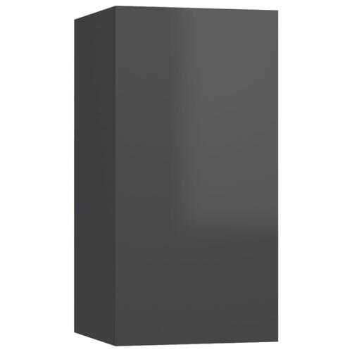 Tv-skabe 7 dele 30,5x30x60 cm spånplade grå højglans