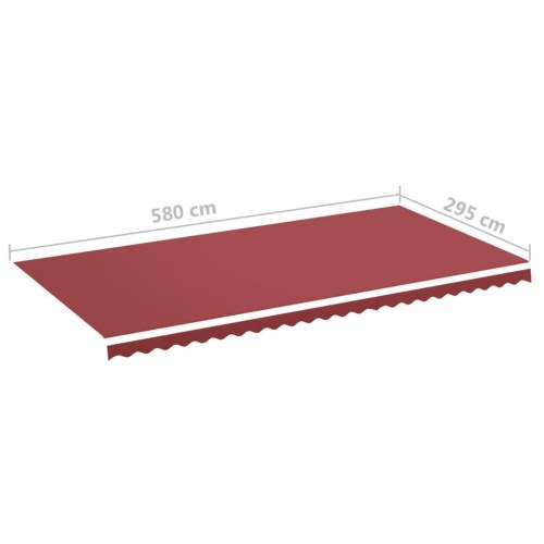 Udskiftningsdug til markise 6×3 m - bordeaux