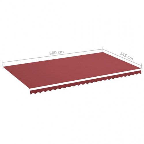 Udskiftningsdug til markise 6 x 3,5 m - bordeaux