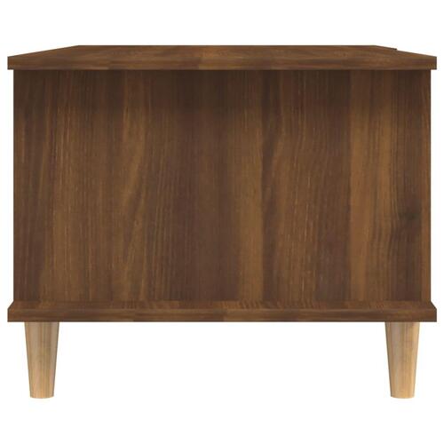 Sofabord 90x50x40 cm konstrueret træ brun egetræsfarve