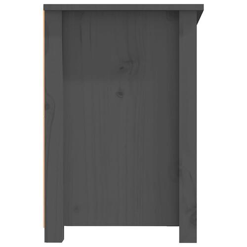 Tv-bord 114x35x52 cm massivt fyrretræ grå