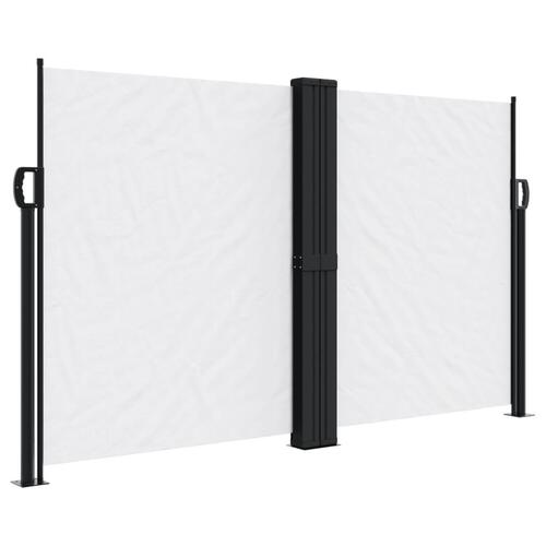 Sammenrullelig sidemarkise 140x600 cm hvid