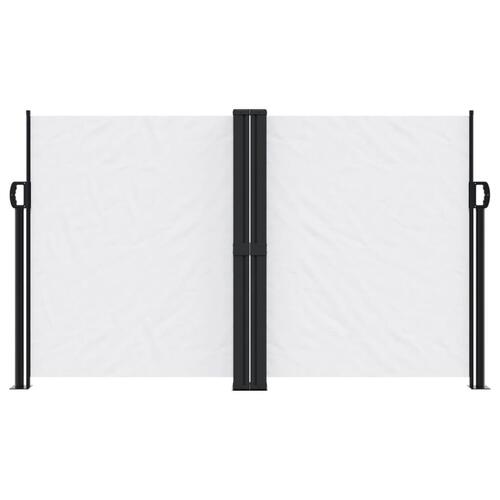 Sammenrullelig sidemarkise 140x600 cm hvid