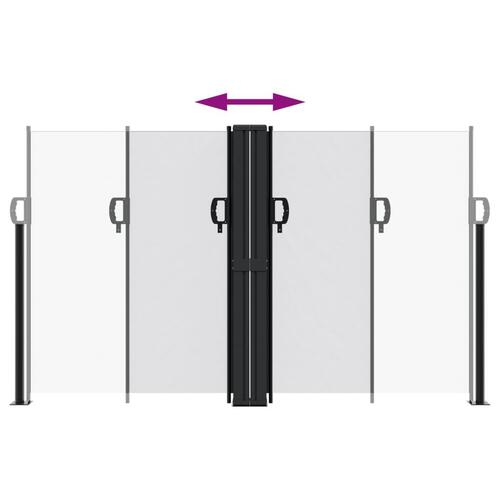 Sammenrullelig sidemarkise 140x600 cm hvid