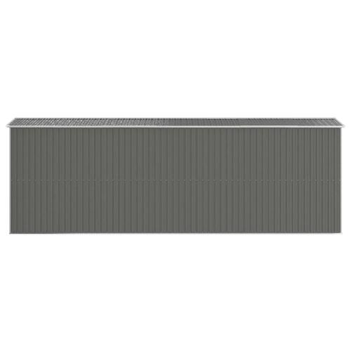 Haveskur 192x606x223 cm galvaniseret stål lysegrå