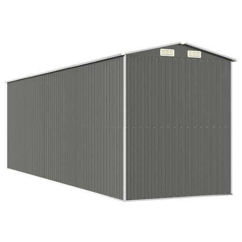 Haveskur 192x606x223 cm galvaniseret stål lysegrå