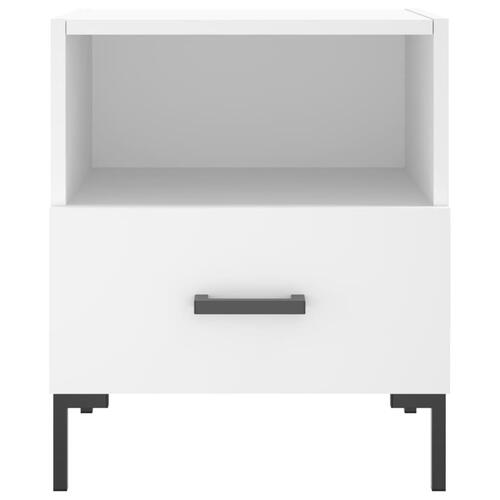 Sengeborde 2 stk. 40x35x47,5 cm konstrueret træ hvid