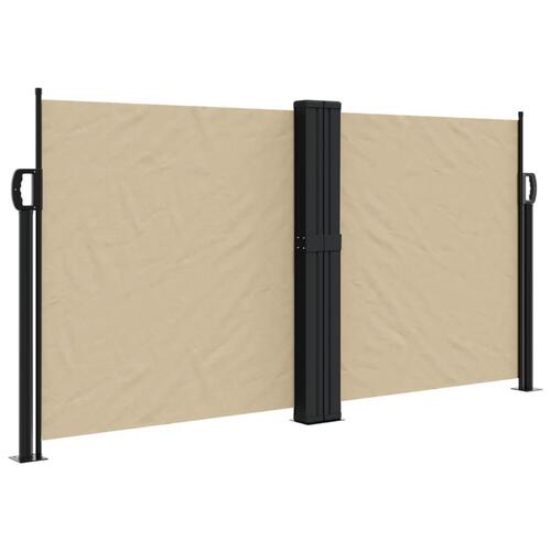 Sammenrullelig sidemarkise 120 x 600 cm beige