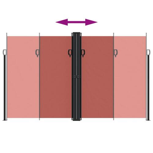 Sammenrullelig sidemarkise 200x600 cm terrakotta