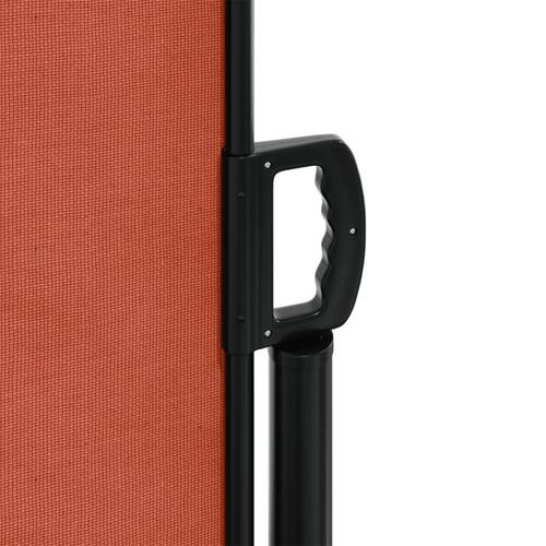 Sammenrullelig sidemarkise 200x600 cm terrakotta