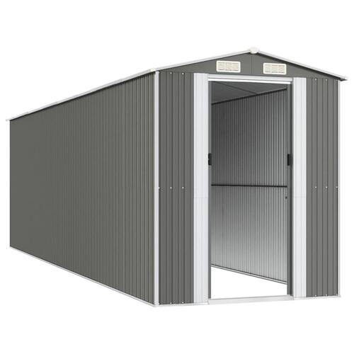 Haveskur 192x689x223 cm galvaniseret stål lysegrå