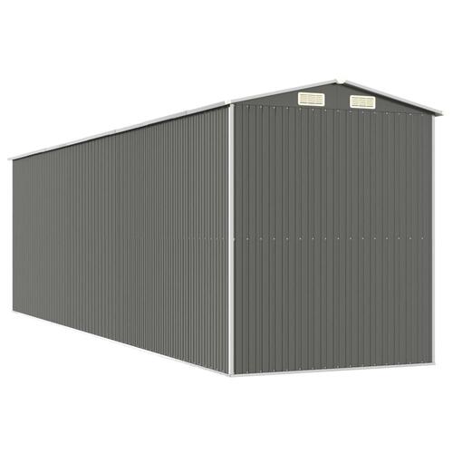 Haveskur 192x689x223 cm galvaniseret stål lysegrå