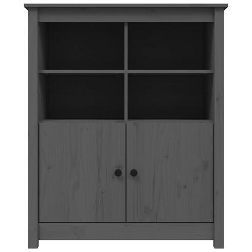 Skænk 83x41,5x100 cm massivt fyrretræ grå