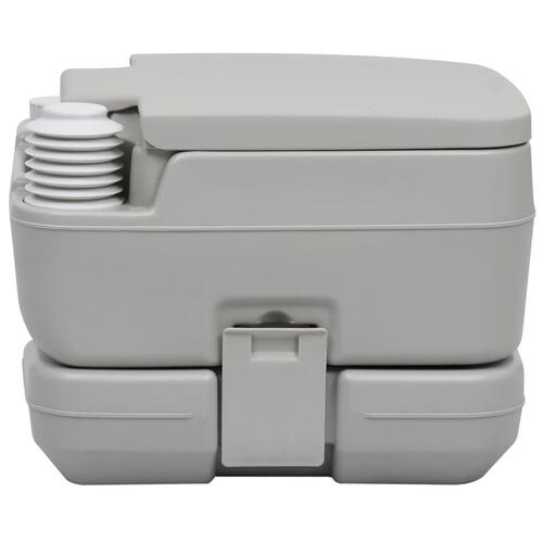 Bærbart campingtoilet med telt 10+10 l