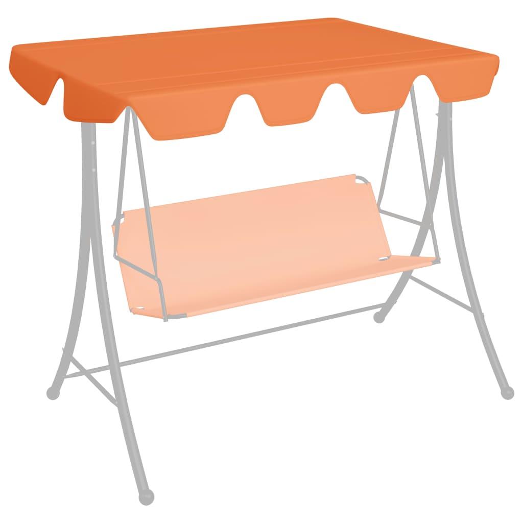 Baldakin til havegynge 150/130x105/70 cm orange billede