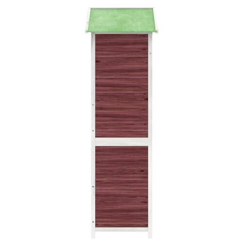 Redskabsskur 120x53,5x170 cm massivt fyrretræ mokkafarvet