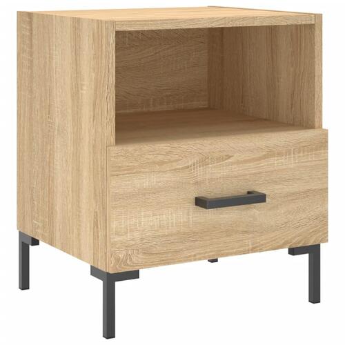 Sengeborde 2 stk. 40x35x47,5 cm konstrueret træ sonoma-eg