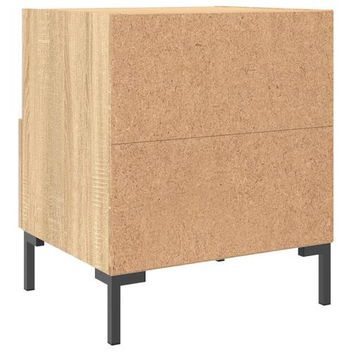 Sengeborde 2 stk. 40x35x47,5 cm konstrueret træ sonoma-eg