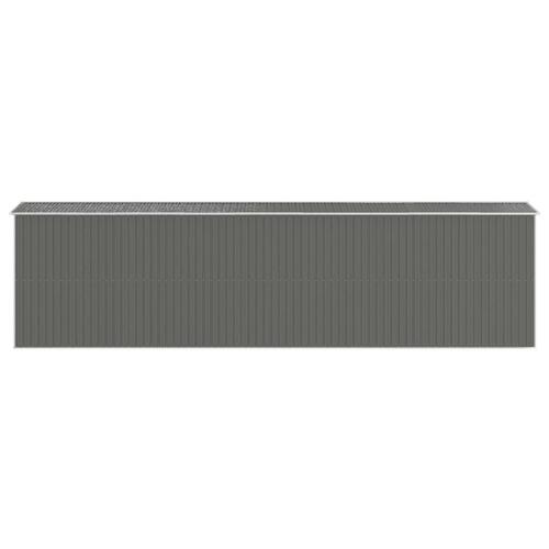 Haveskur 192x772x223 cm galvaniseret stål lysegrå