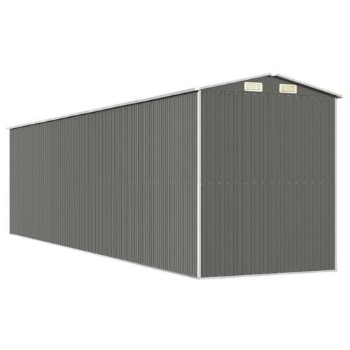 Haveskur 192x772x223 cm galvaniseret stål lysegrå