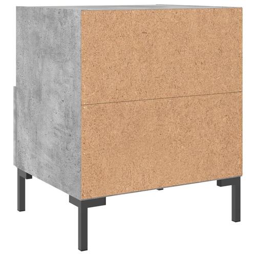 Sengeborde 2 stk. 40x35x47,5 cm konstrueret træ betongrå