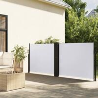 Sammenrullelig sidemarkise 100x600 cm hvid