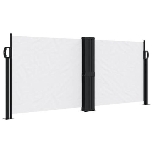 Sammenrullelig sidemarkise 100x600 cm hvid