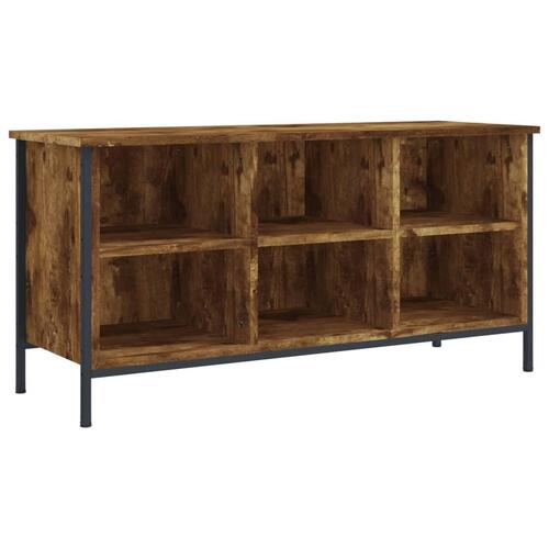 Skoreol 100x35x50 cm konstrueret træ røget egetræsfarve