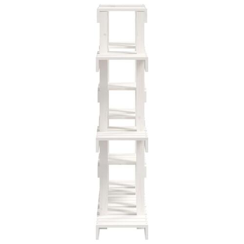 Plantestativ 104,5x25x109,5 cm massivt fyrretræ hvid