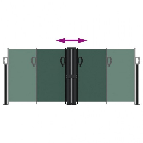 Sammenrullelig sidemarkise 100x600 cm mørkegrøn