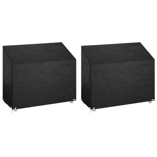 Overtræk til havebænk 2 stk. 160x70x70/88 cm 8 øjer polyethylen