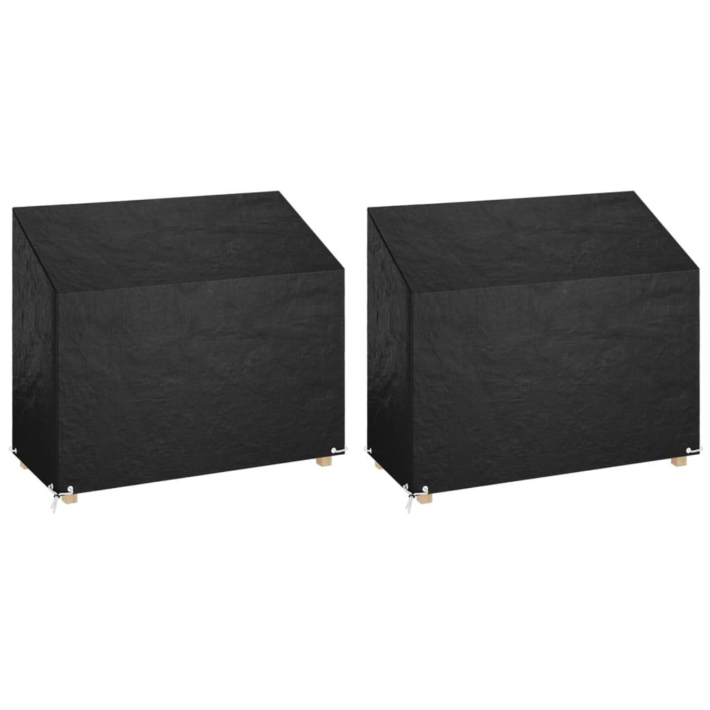 Overtræk til havebænk 2 stk. 160x70x70/88 cm 8 øjer polyethylen