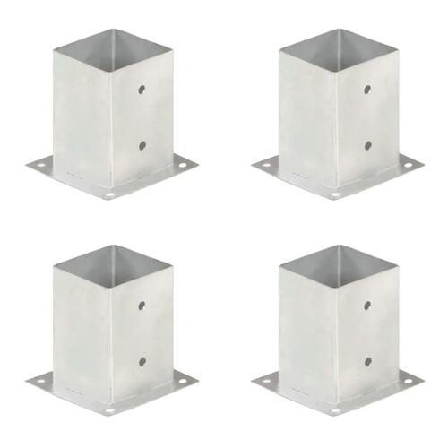 Stolpefod 4 stk. 101 mm galvaniseret metal