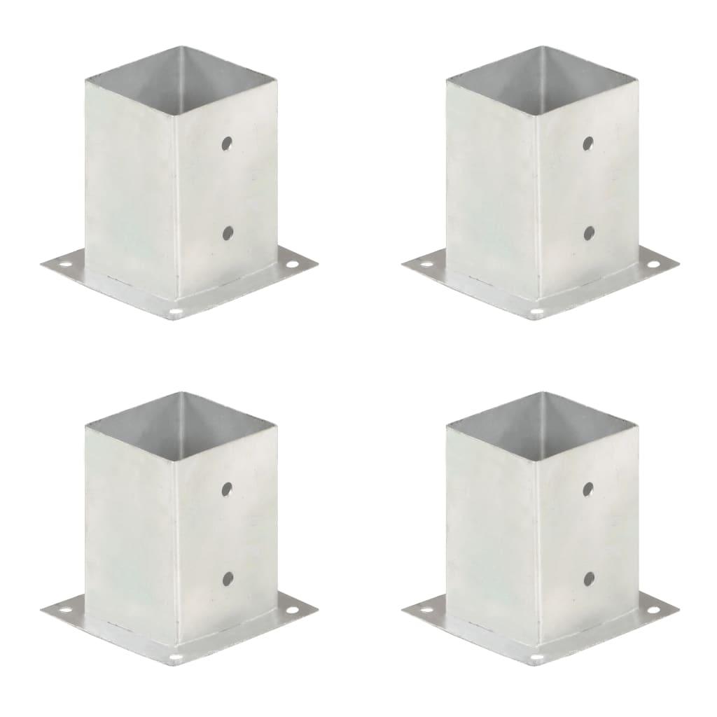 Stolpefod 4 stk. 101 mm galvaniseret metal