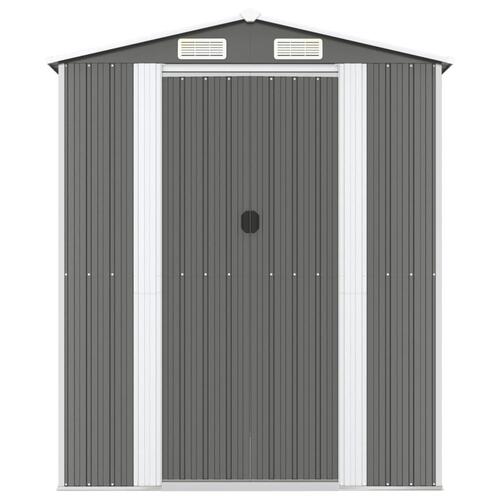 Haveskur 192x855x223 cm galvaniseret stål lysegrå