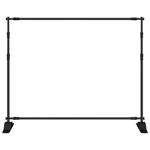 Stativ til fotobaggrund 254x243 cm stål sort