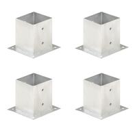 Stolpefod 4 stk. 121 mm galvaniseret metal