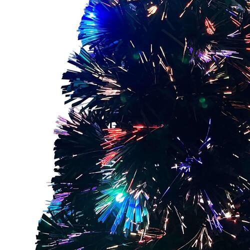 Kunstigt juletræ med fod og LED-lys 150 cm fiberoptisk