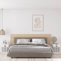 Sengeborde 2 stk. 43x36x50 cm hvid