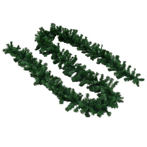 Juleguirlander 4 stk. 270 cm PVC grøn