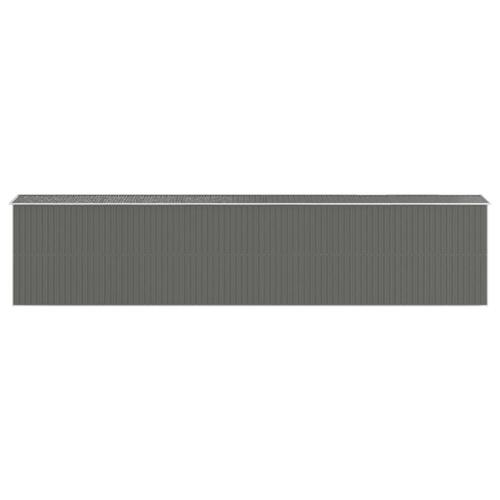 Haveskur 192x938x223 cm galvaniseret stål lysegrå