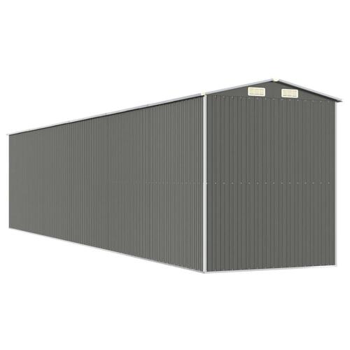 Haveskur 192x938x223 cm galvaniseret stål lysegrå