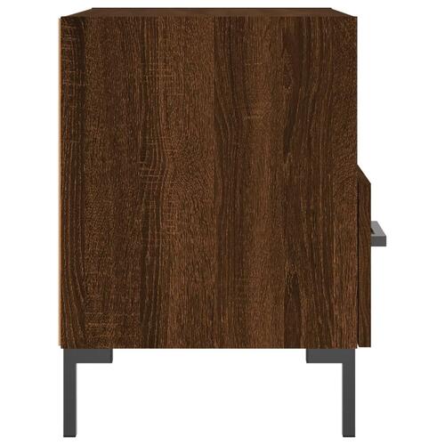 Sengeborde 2 stk. 40x35x47,5 cm konstrueret træ brunt egetræ