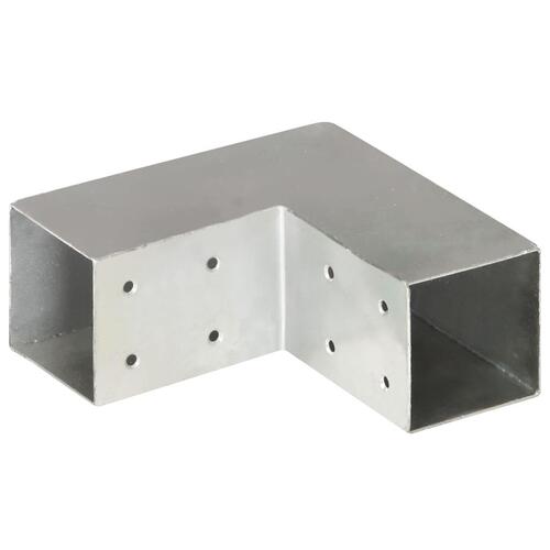 Stolpebeslag L-form 4 stk. 71x71 mm galvaniseret metal