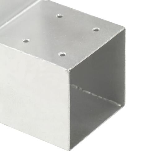Stolpebeslag L-form 4 stk. 71x71 mm galvaniseret metal