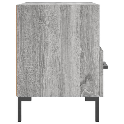 Sengeborde 2 stk. 40x35x47,5 cm konstrueret træ grå sonoma-eg